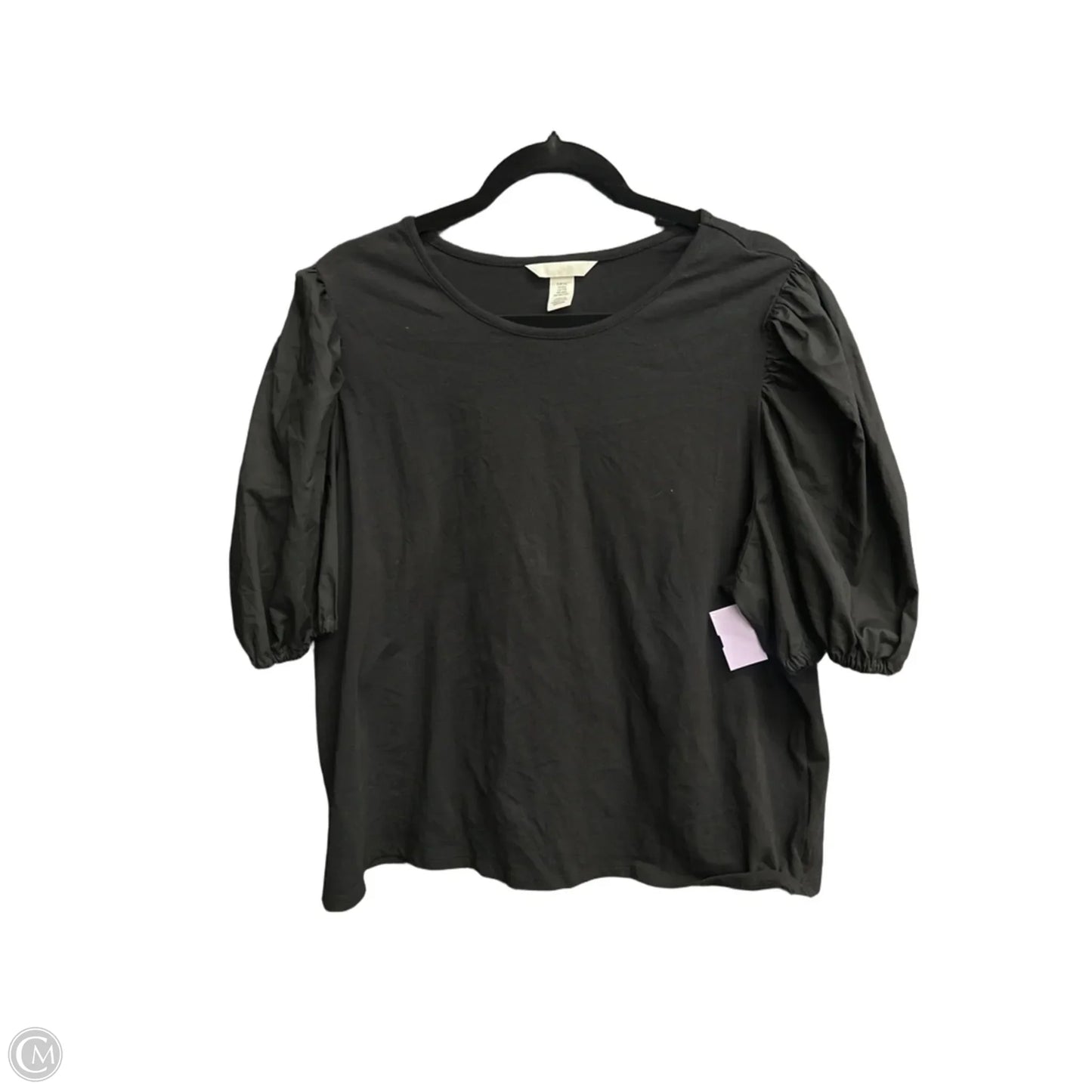 Top Short Sleeve By H&m In Black, Size: 2x