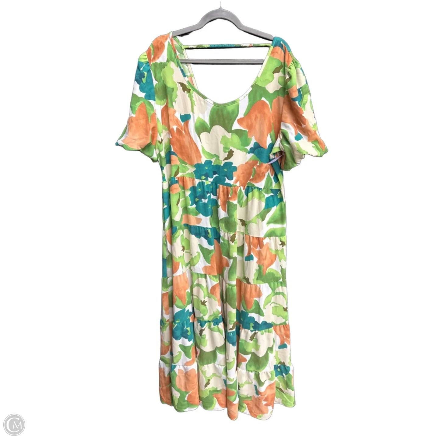 Dress Casual Maxi By Clothes Mentor In Green, Size: 2x
