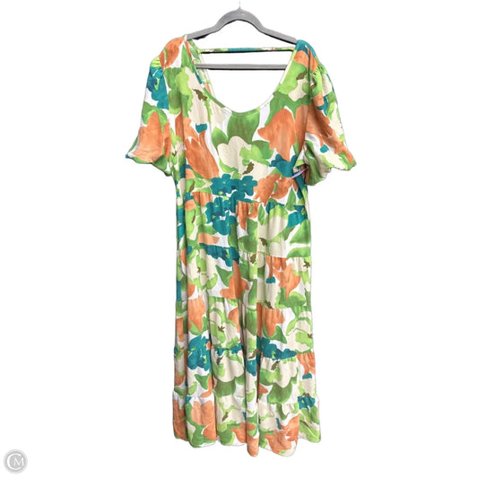 Dress Casual Maxi By Clothes Mentor In Green, Size: 2x