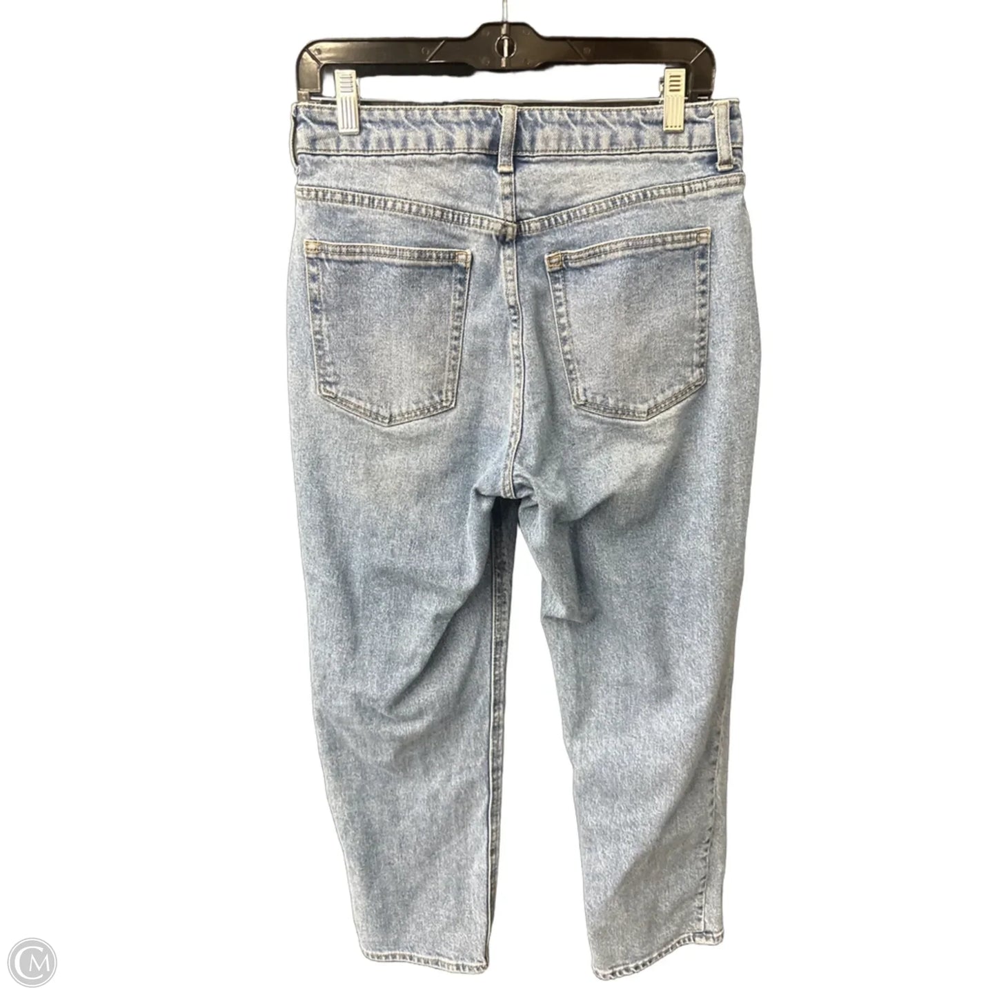 Jeans Straight By H&m In Blue Denim, Size: 10