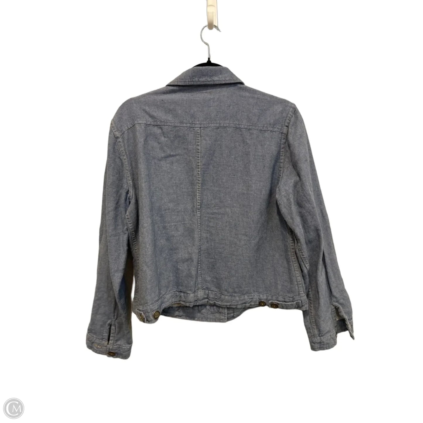 Top Long Sleeve By Flax In Blue Denim, Size: S