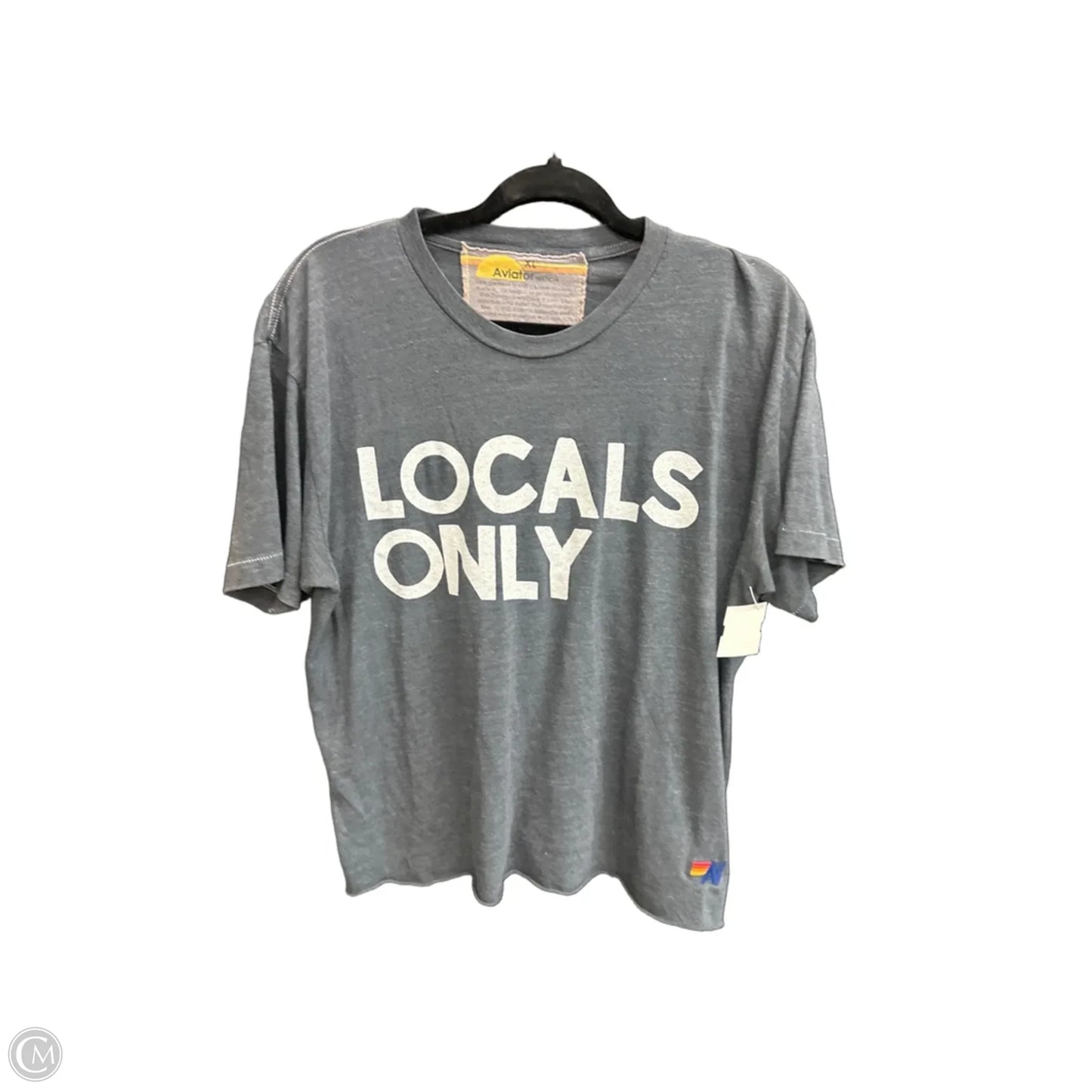Top Short Sleeve By Clothes Mentor In Grey, Size: Xl
