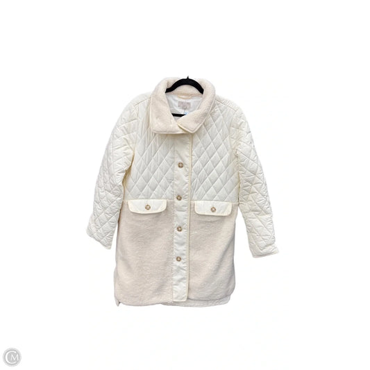 Jacket Fleece By Loft In White, Size: M