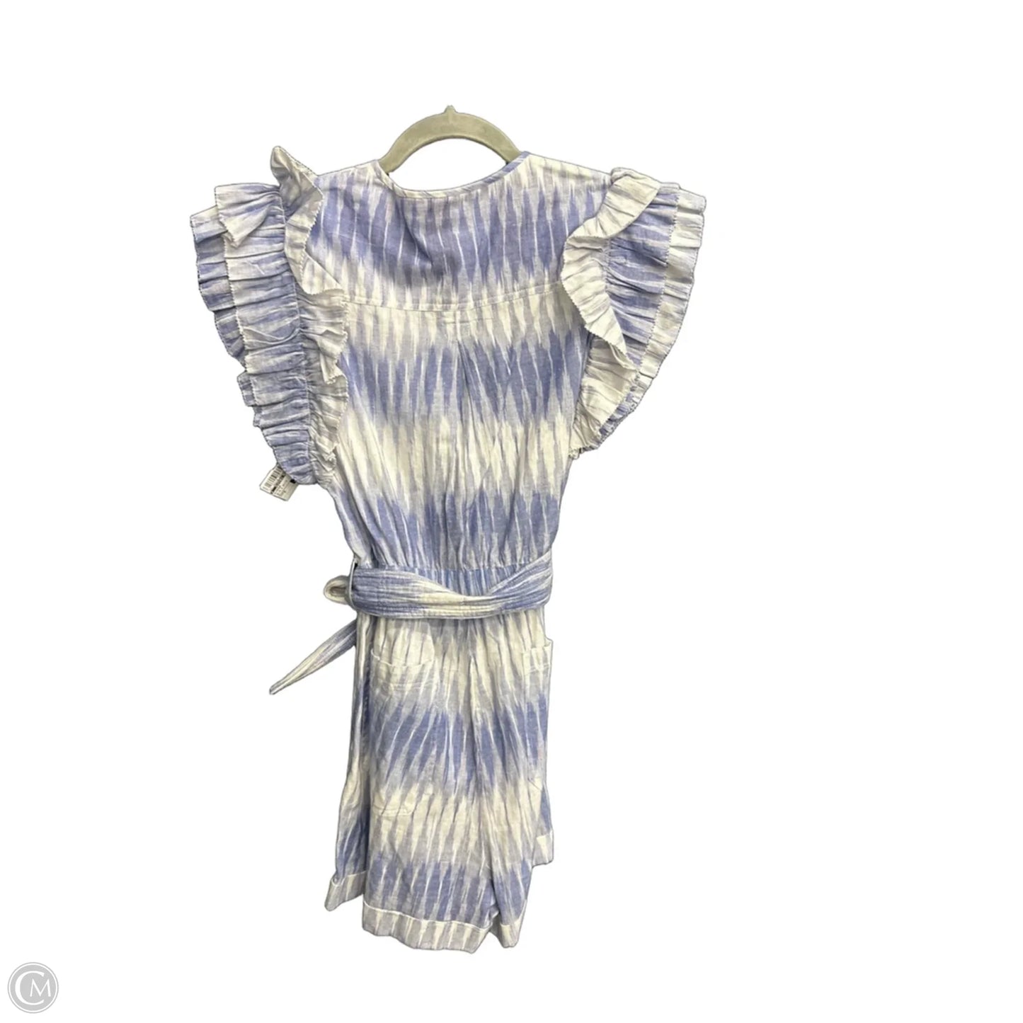 Romper By Clothes Mentor In Blue & White, Size: S
