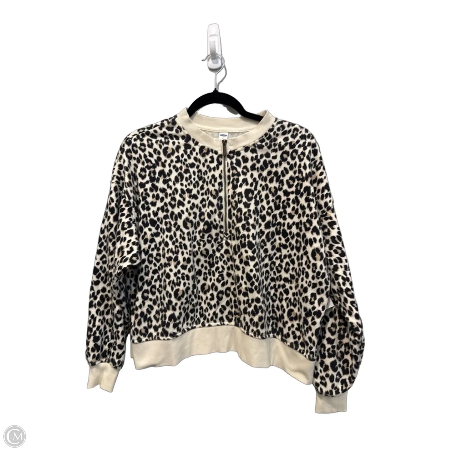 Sweatshirt Crewneck By Old Navy In Animal Print, Size: S