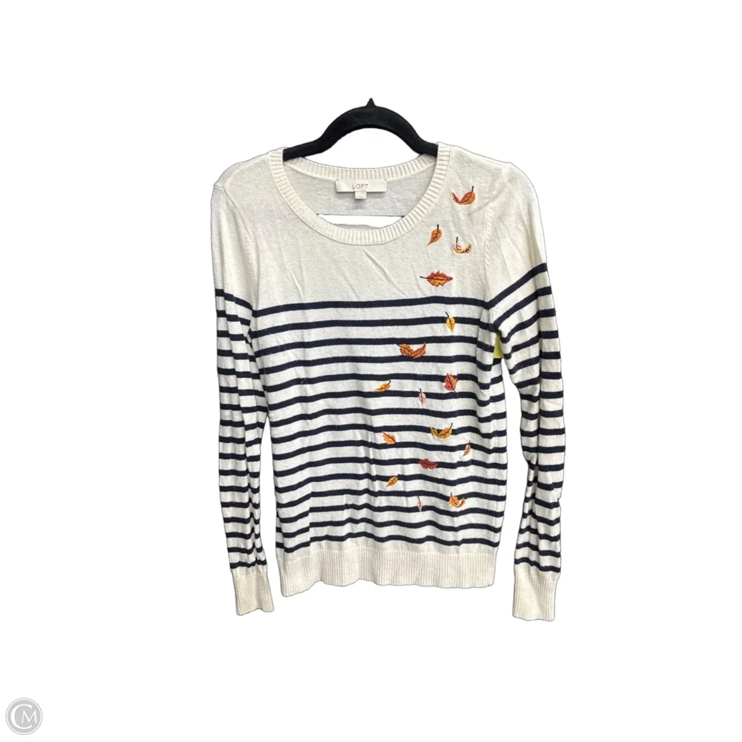 Top Long Sleeve By Loft In Striped Pattern, Size: S