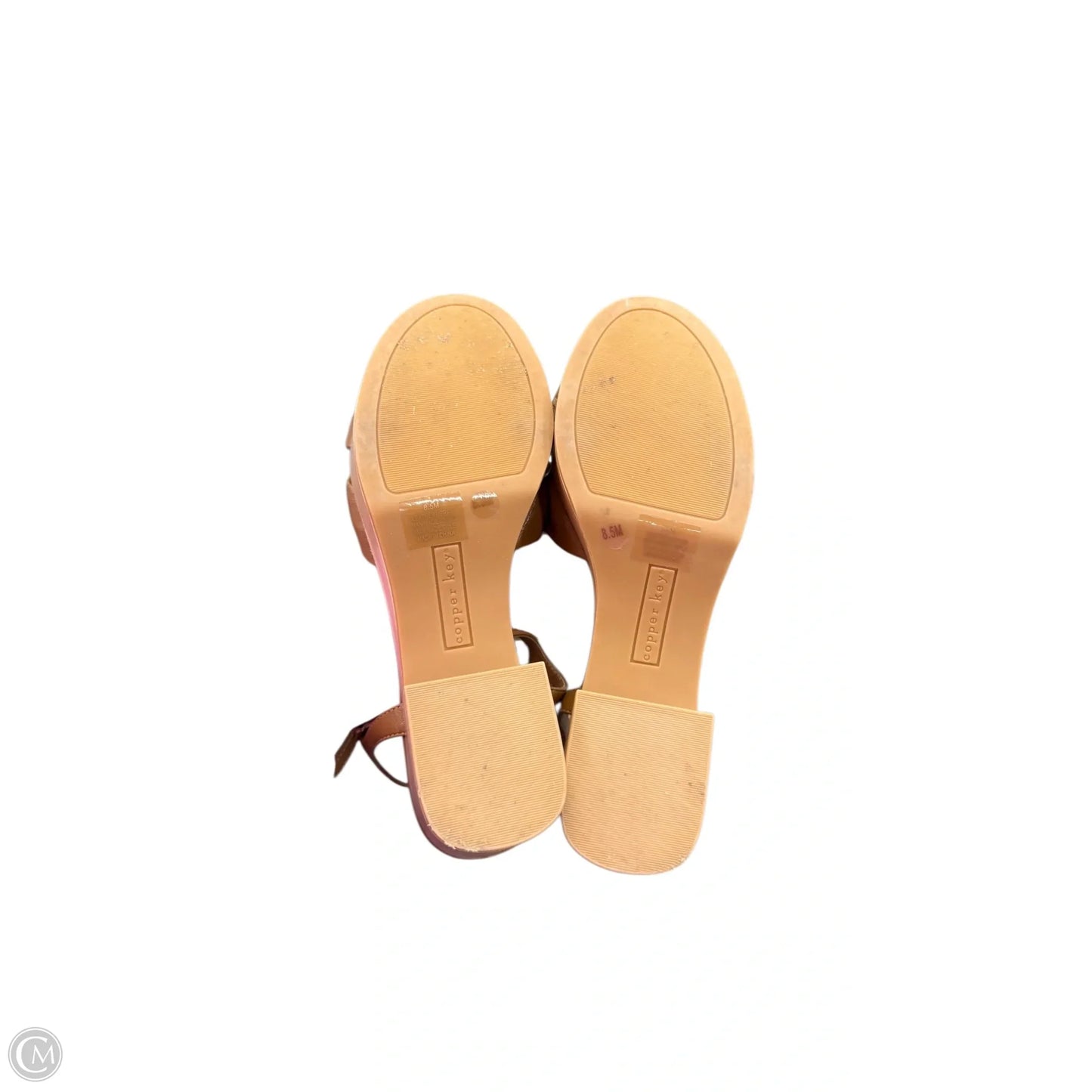 Shoes Heels Block By Copper Key In Brown, Size: 8.5