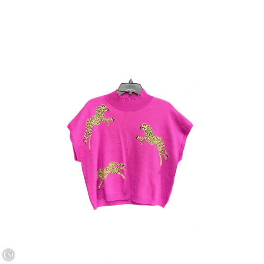 Sweater Short Sleeve By Entro In Animal Print, Size: M