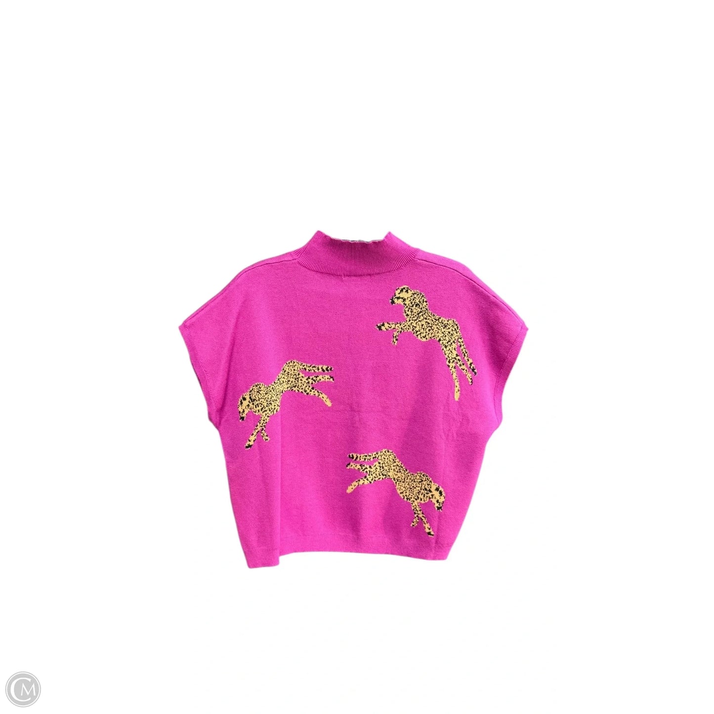 Sweater Short Sleeve By Entro In Animal Print, Size: M