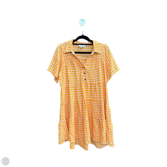 Dress Casual Short By Umgee In Orange & Pink, Size: M