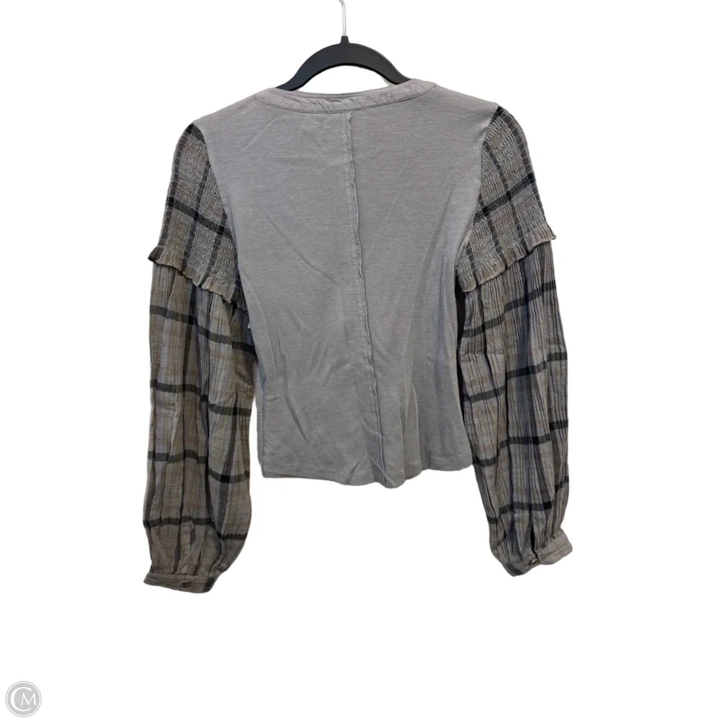 Top Long Sleeve By Pilcro In Grey, Size: Xs