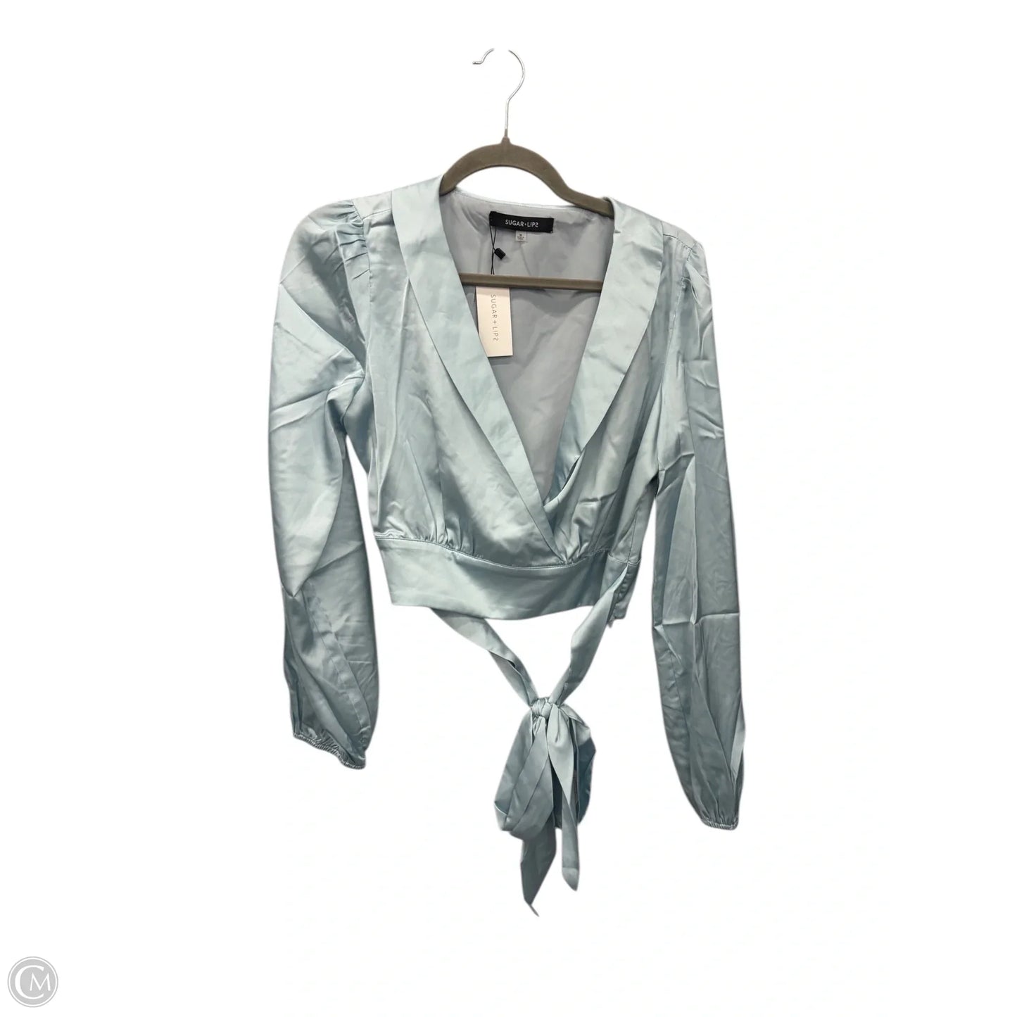 Top Long Sleeve By Sugar Lips In Teal, Size: M