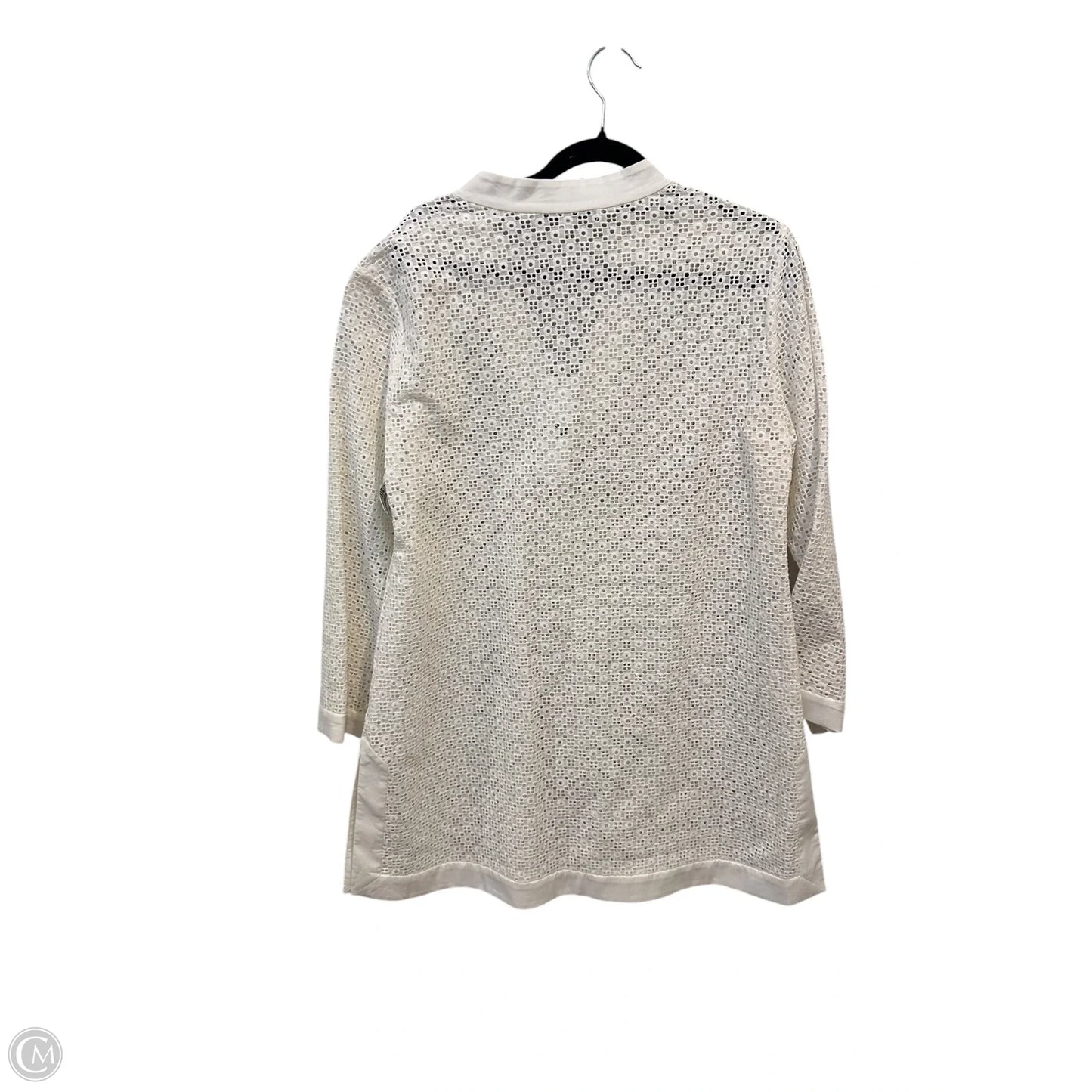Tunic Long Sleeve By Clothes Mentor In Cream, Size: M