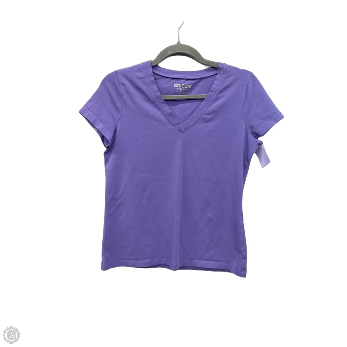 Top Short Sleeve Basic By Chicos In Purple, Size: Xs