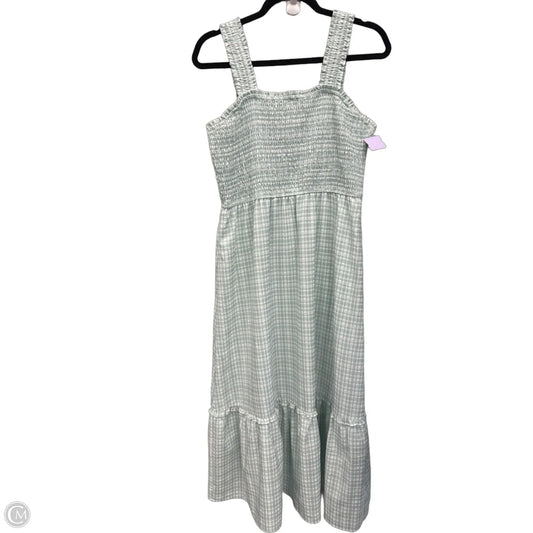 Dress Casual Midi By Skies Are Blue In Plaid Pattern, Size: L