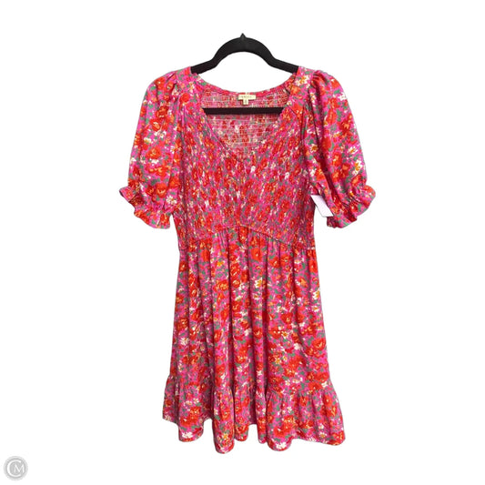 Dress Casual Short By Jodifl In Floral Print, Size: M
