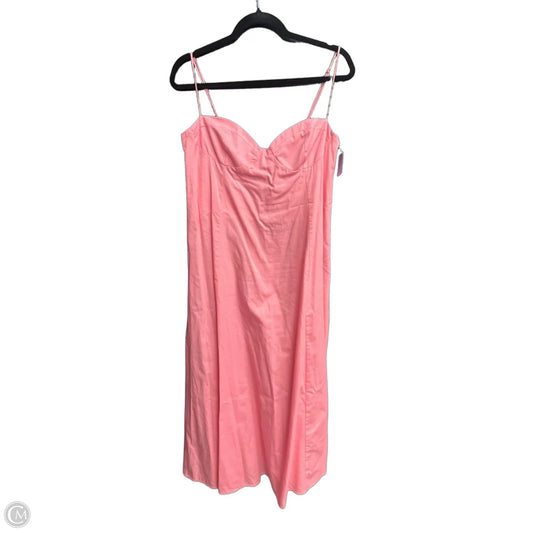 Dress Casual Midi By Zara In Pink, Size: Xl