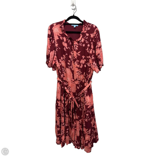 Dress Casual Midi By Draper James In Floral Print, Size: Xl