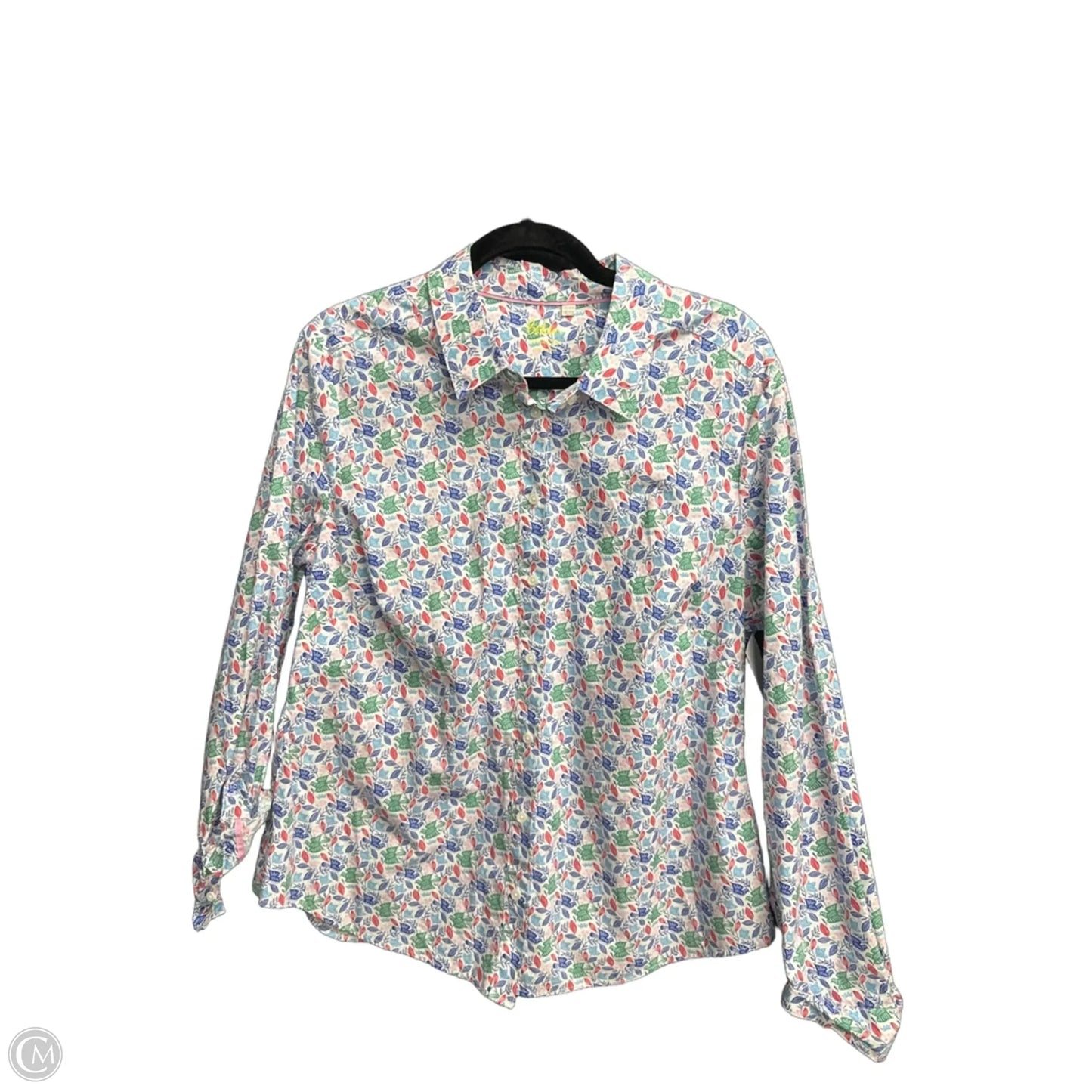 Top Long Sleeve By Boden In Floral Print, Size: Xl