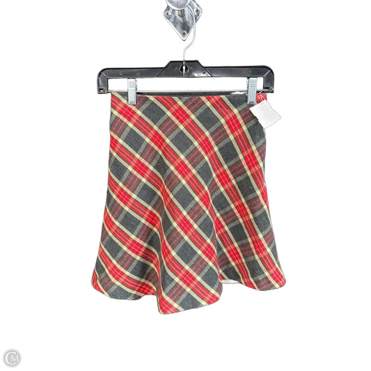 Skirt Designer By Neiman Marcus In Plaid Pattern, Size: 12