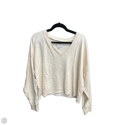 Top Long Sleeve By American Eagle In Cream, Size: M