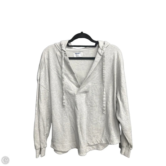 Sweatshirt Hoodie By Old Navy In Grey, Size: L