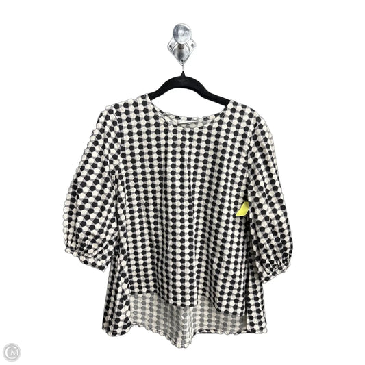 Top Short Sleeve By Bryn Walker In Geometric Pattern, Size: S