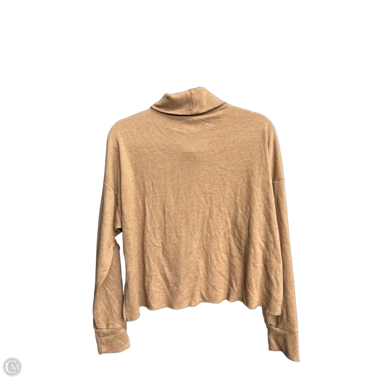 Top Long Sleeve By American Eagle In Brown, Size: S