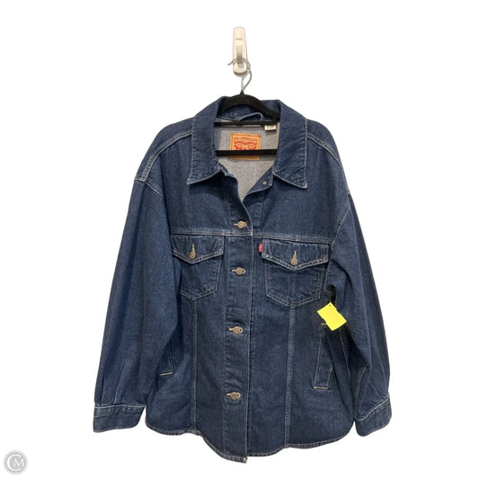 Jacket Denim By Levis In Blue Denim, Size: L