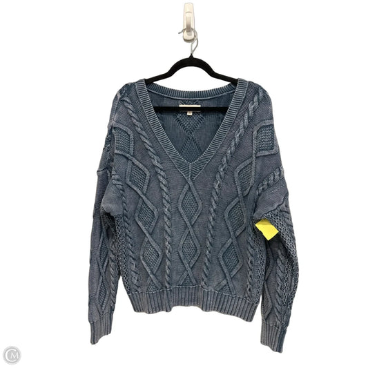 Sweater By Lucky Brand In Blue, Size: L