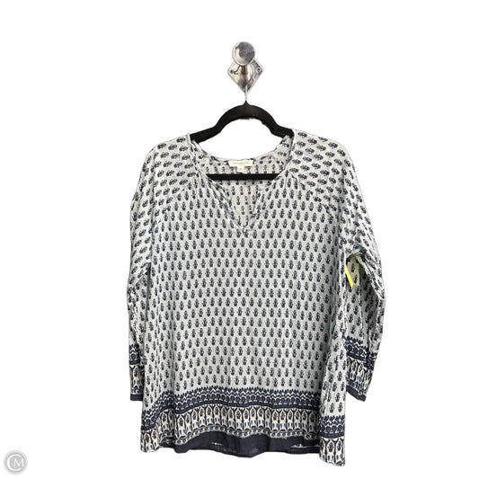 Top Long Sleeve By Beachlunchlounge In Paisley Print, Size: L