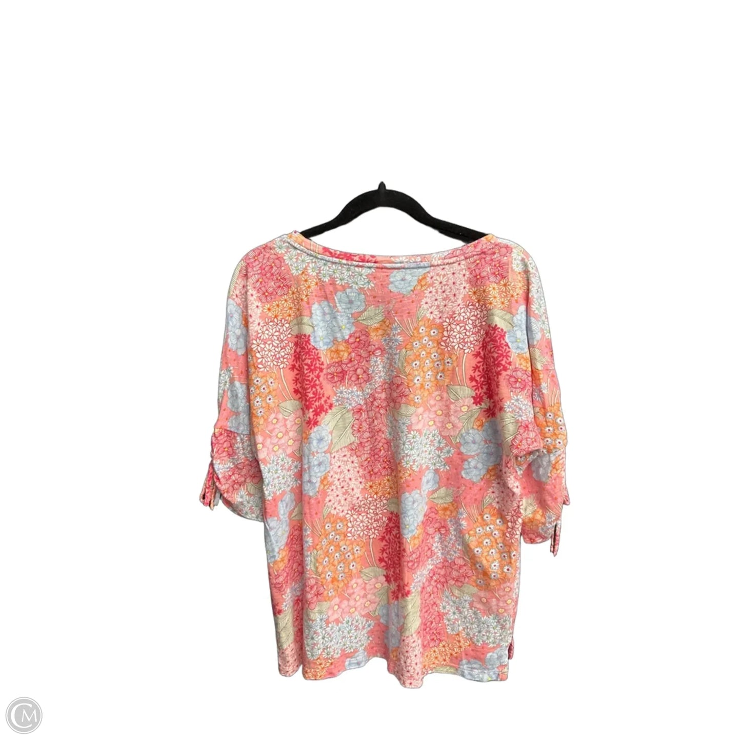 Top Short Sleeve By Talbots In Floral Print, Size: L