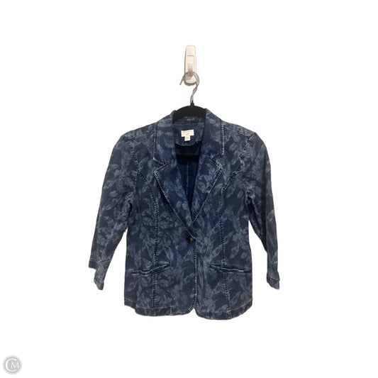 Blazer By J. Jill In Blue Denim, Size: Sp