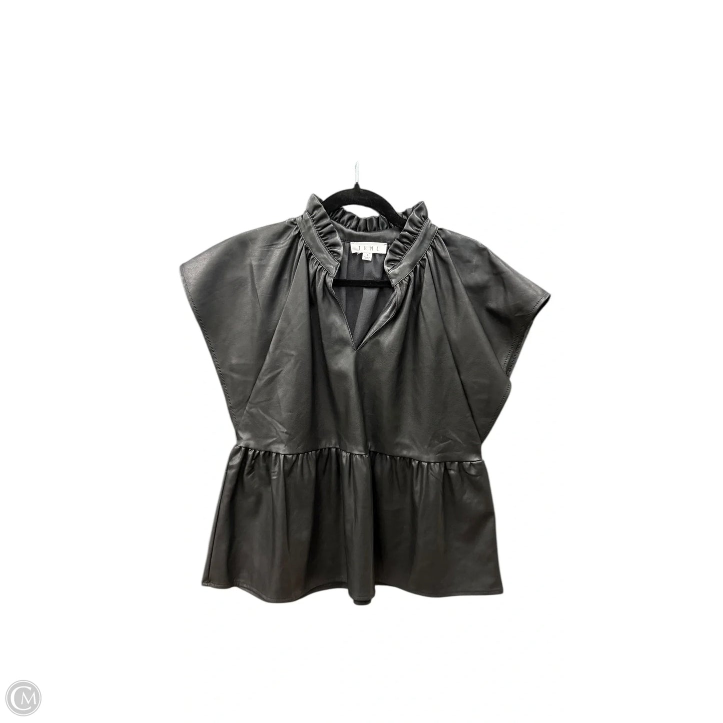 Top Short Sleeve By Thml In Black, Size: S