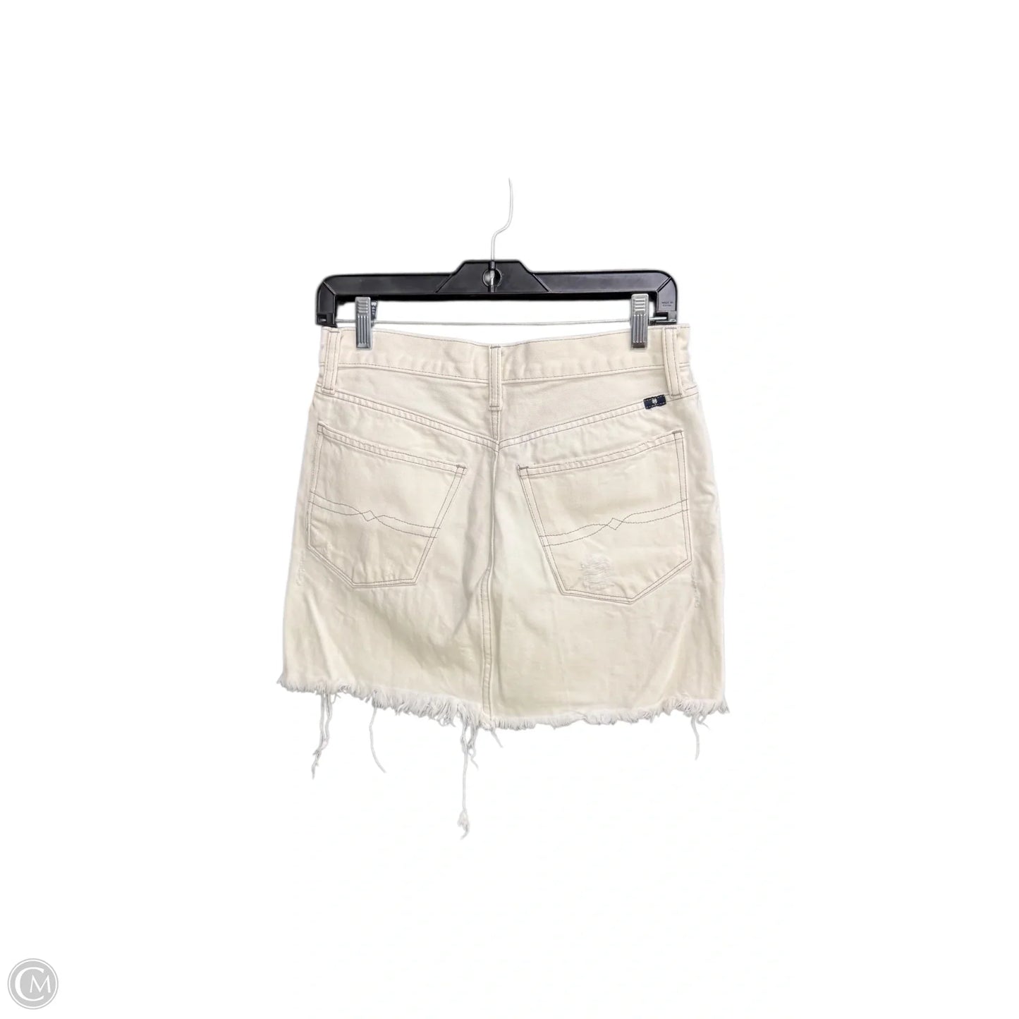Skirt Mini & Short By Lucky Brand In White Denim, Size: 2