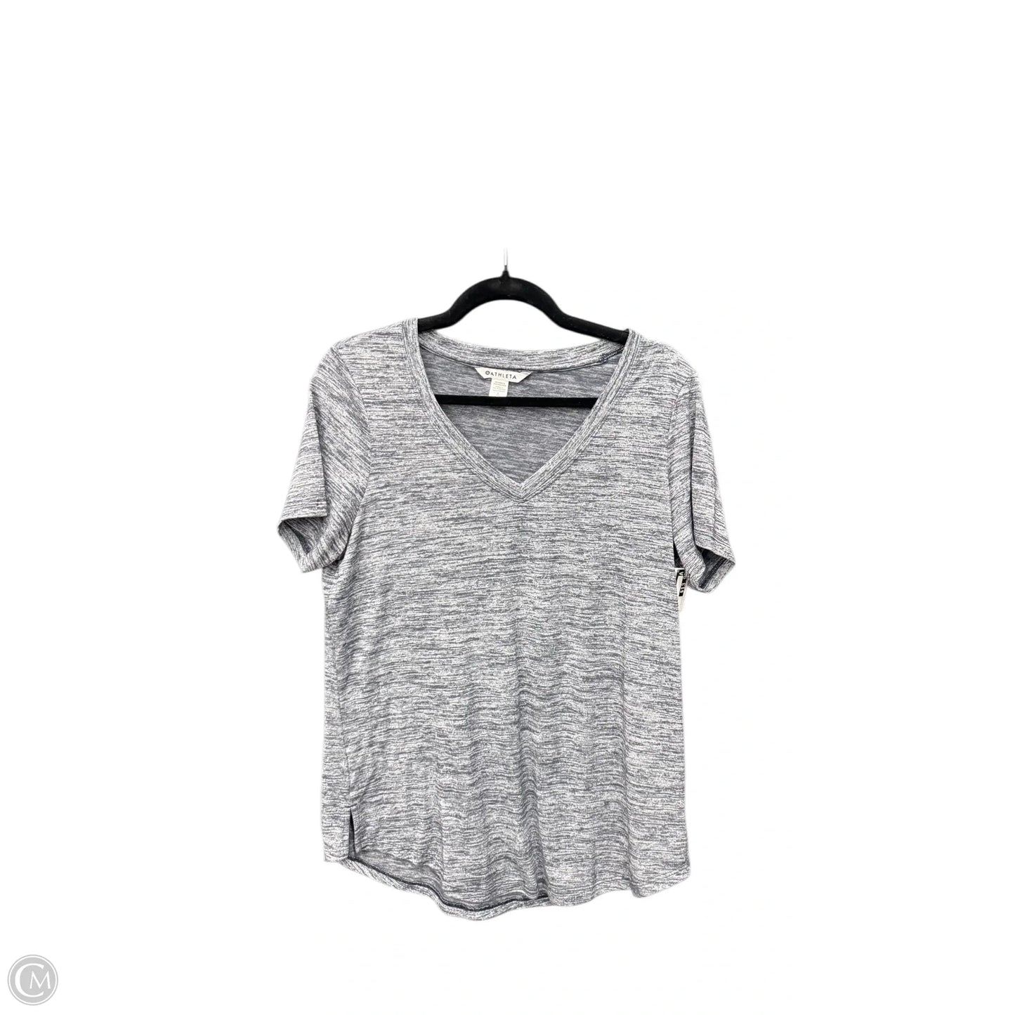 Athletic Top Short Sleeve By Athleta In Grey, Size: L