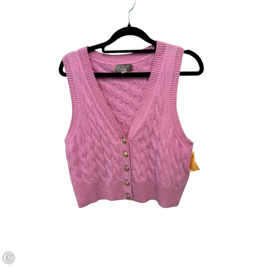 Vest Sweater By J. Crew In Pink, Size: M
