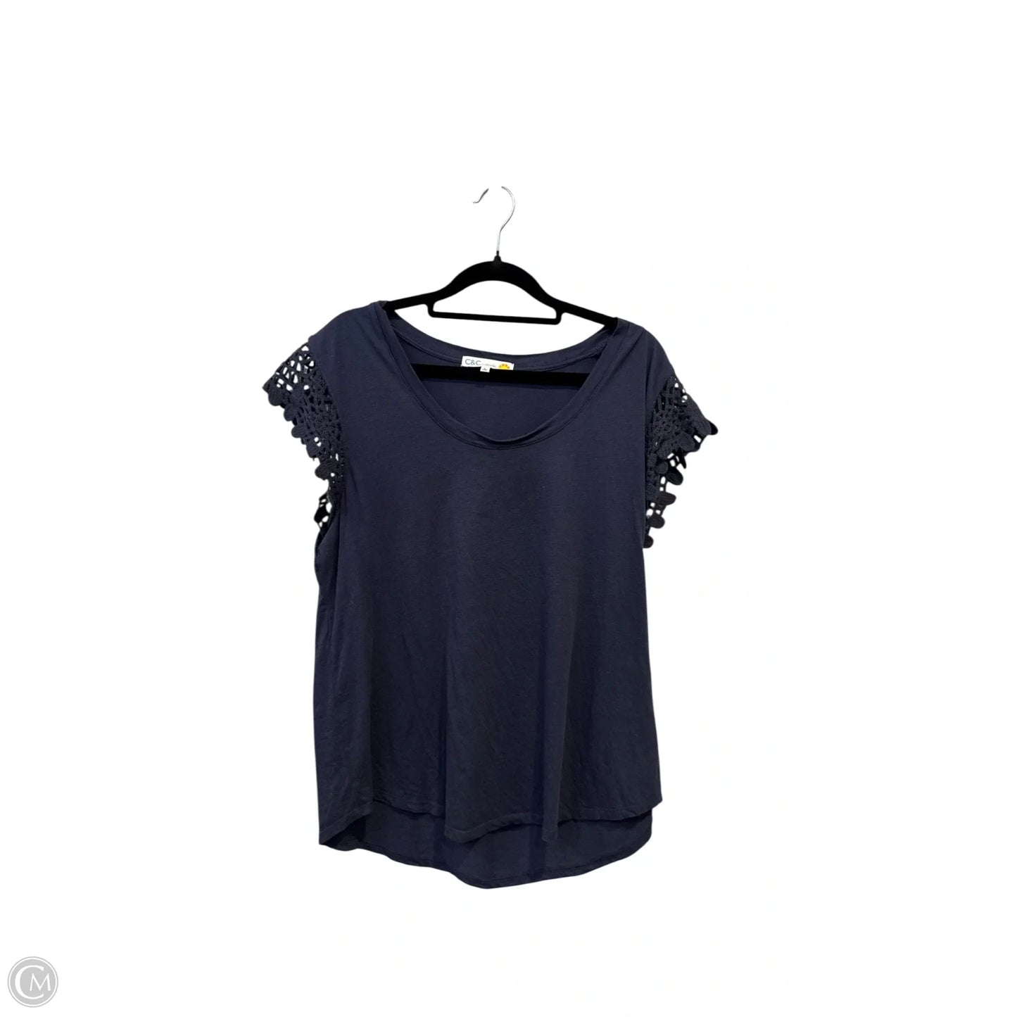 Top Short Sleeve By C And C In Navy, Size: L