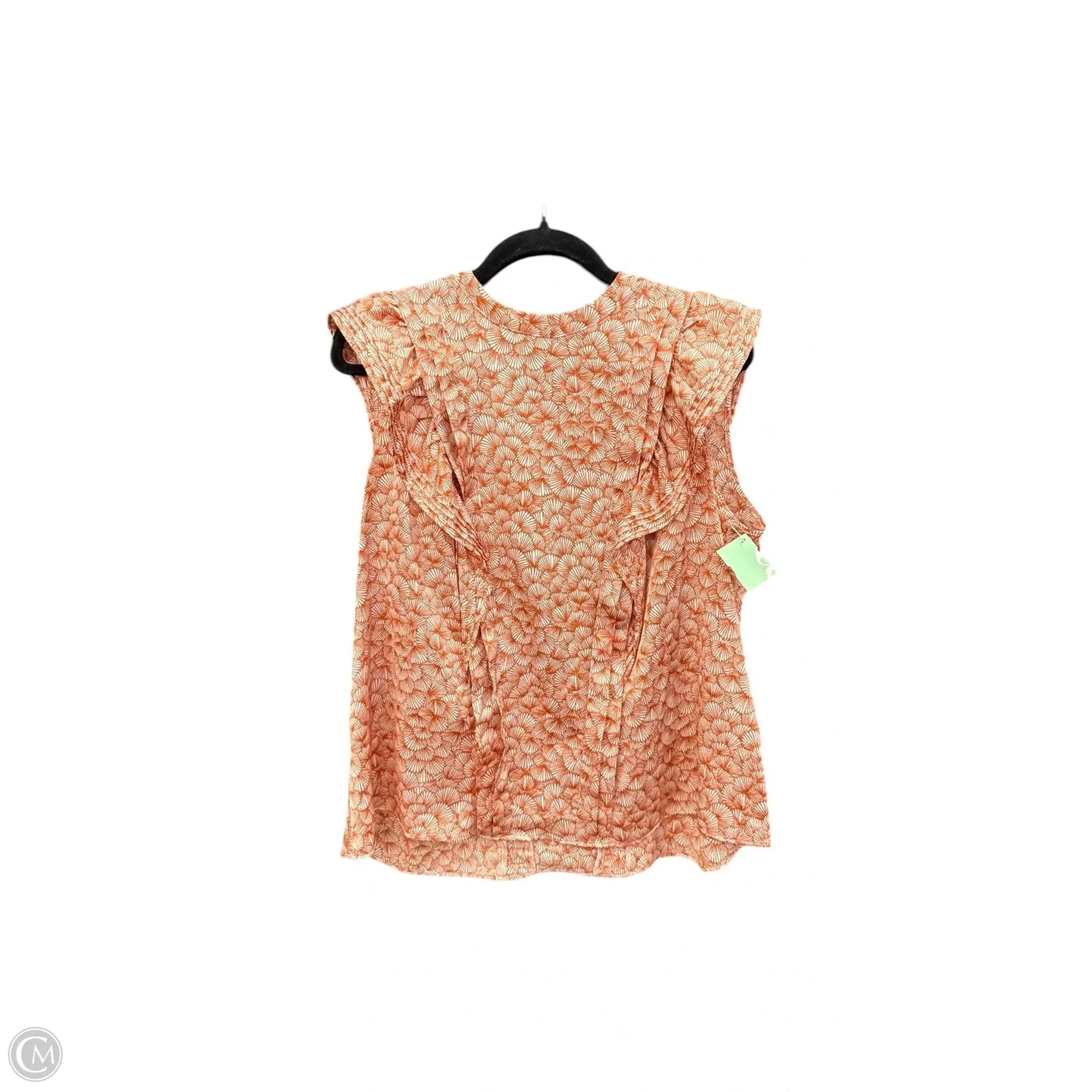 Top Sleeveless By Ryegrass In Orange & White, Size: Xl