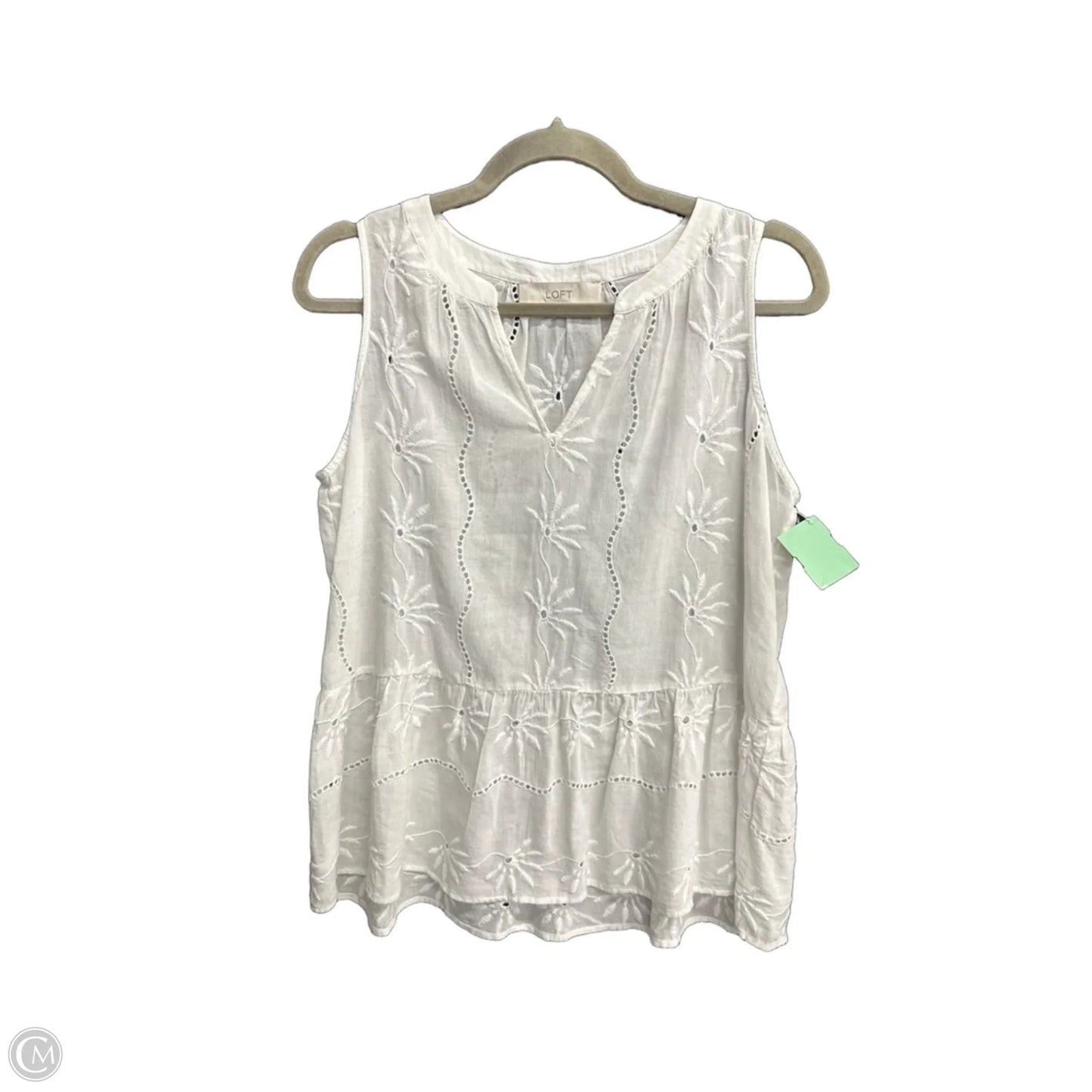 Top Sleeveless By Loft In White, Size: Xs