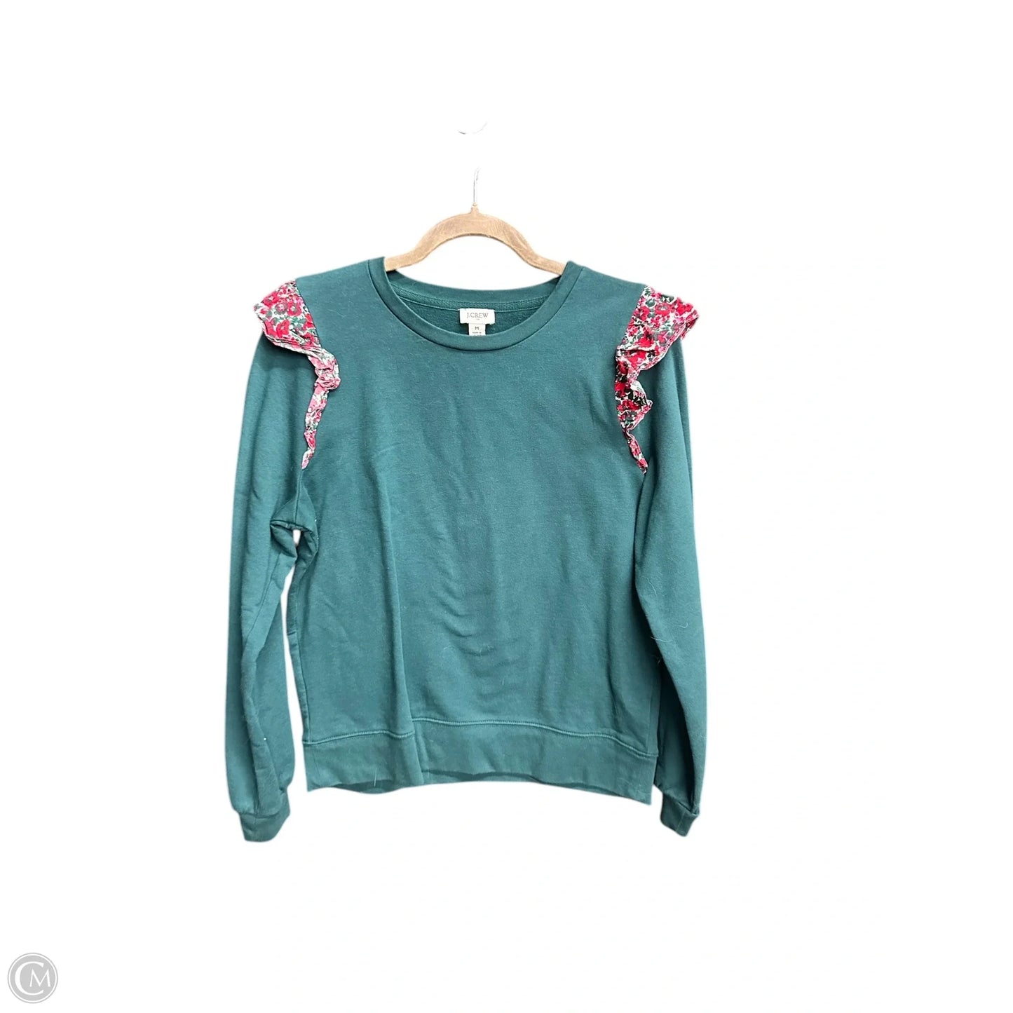 Top Long Sleeve By J. Crew In Green, Size: M