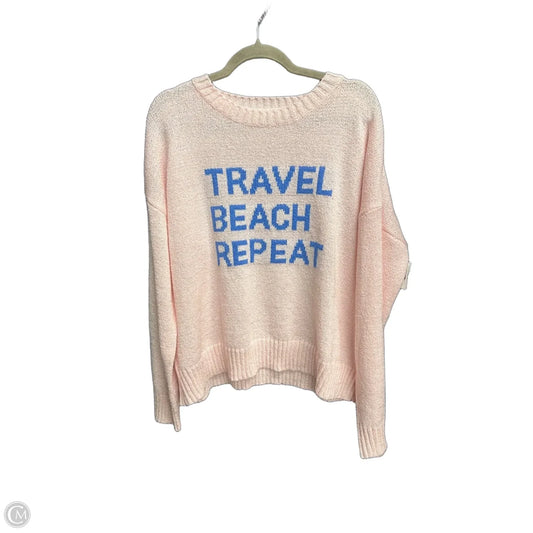 Sweater By Clothes Mentor In Pink, Size: L
