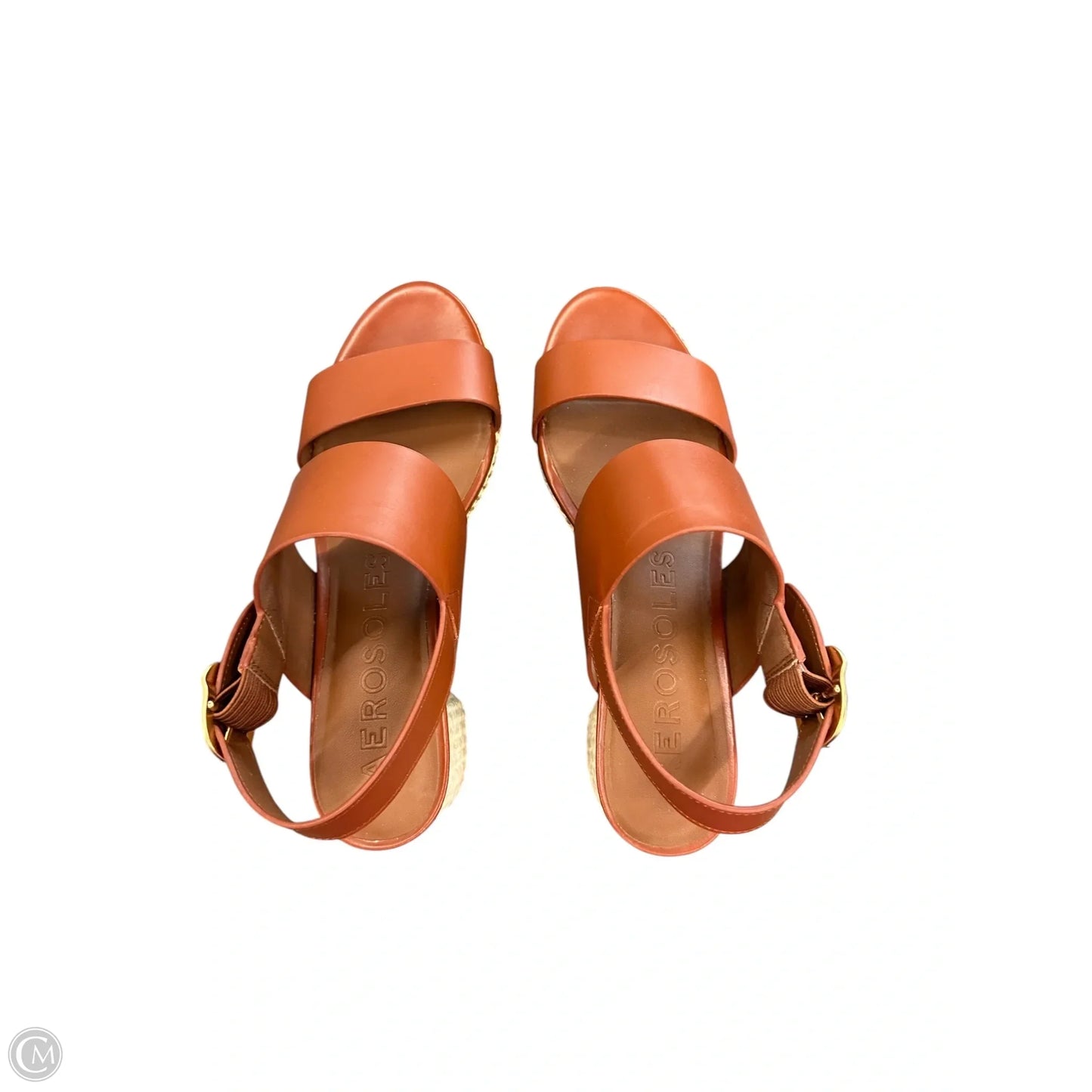 Shoes Heels Block By Aerosoles In Brown & Cream, Size: 10