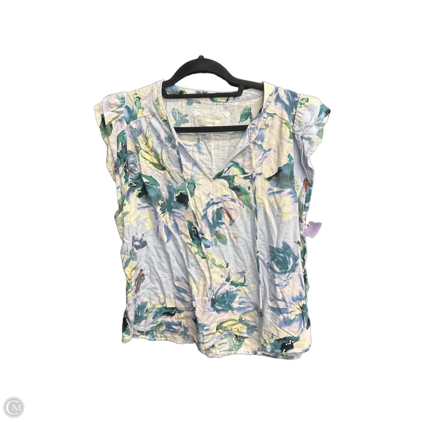 Top Sleeveless By Worthington In Floral Print, Size: Xl