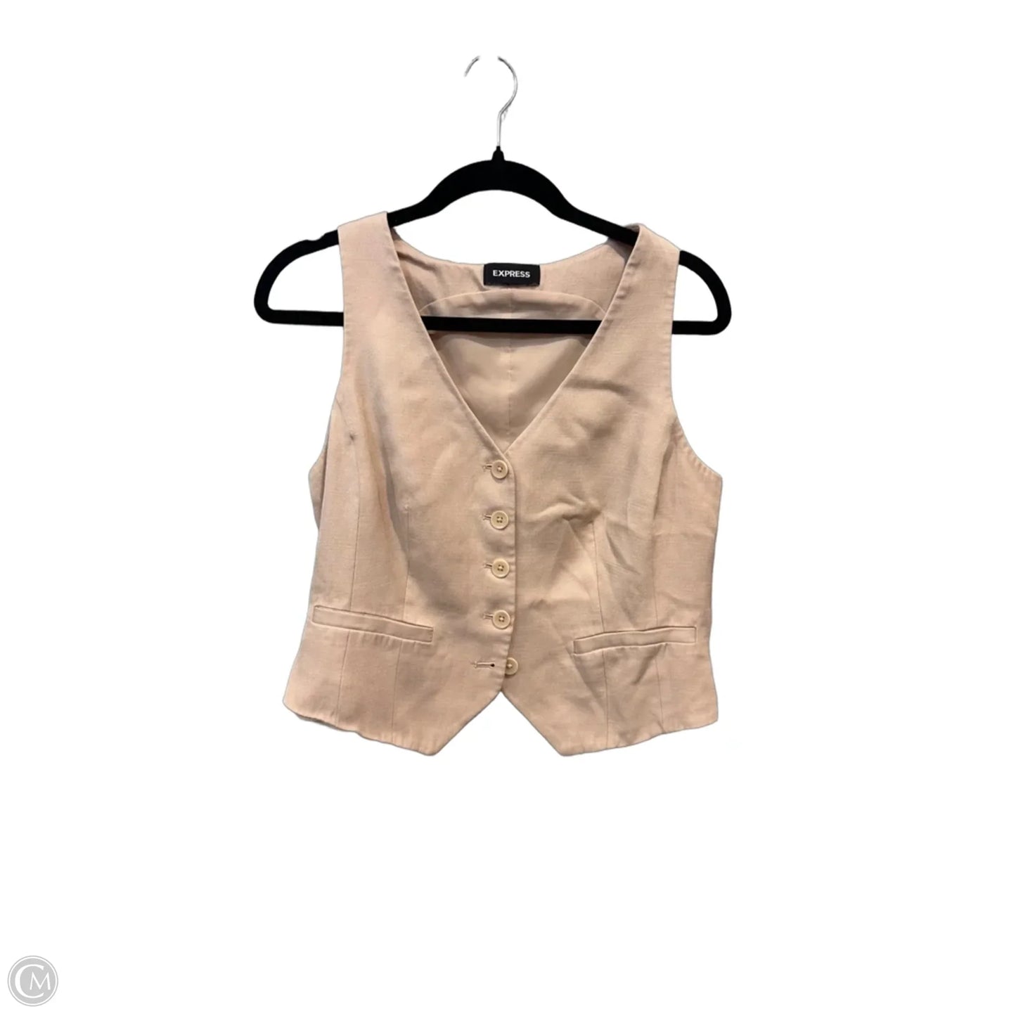 Vest Other By Express In Beige, Size: S