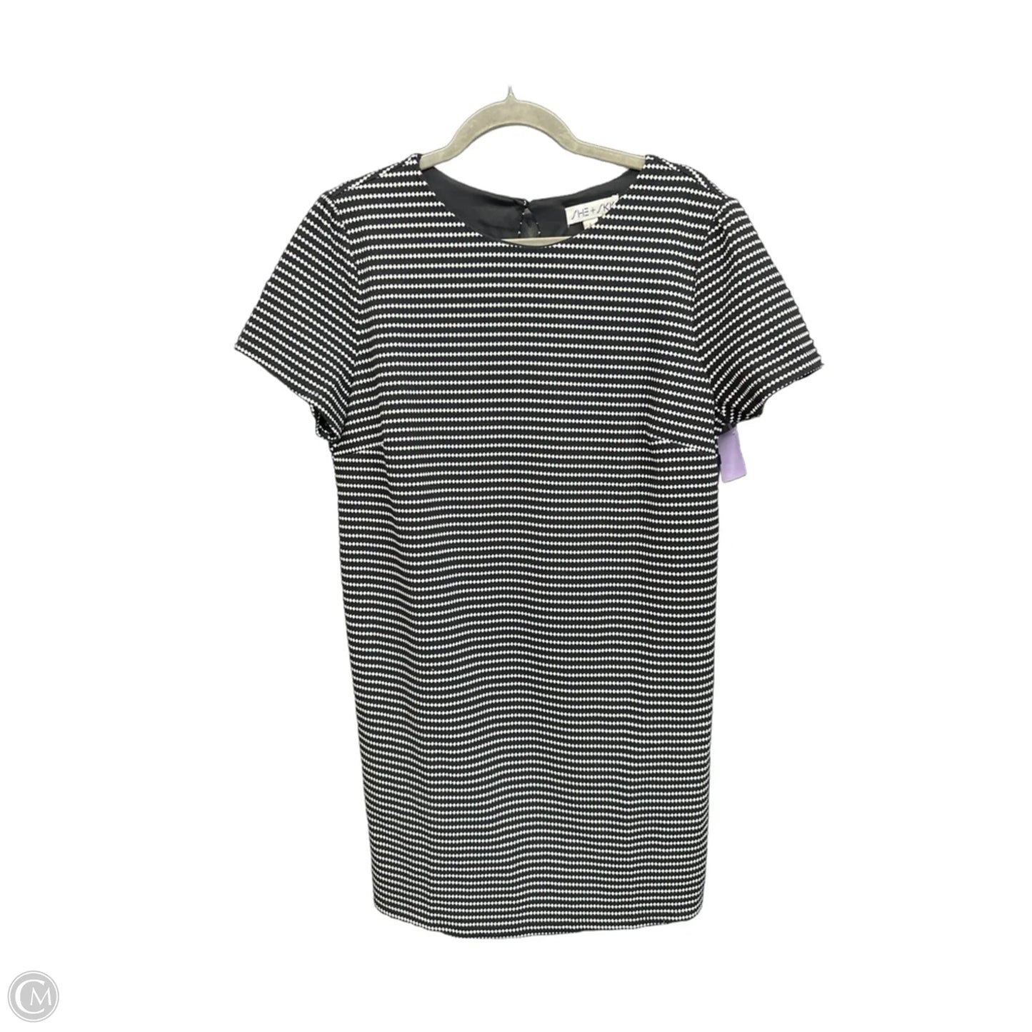 Dress Casual Short By She + Sky In Black & White, Size: L
