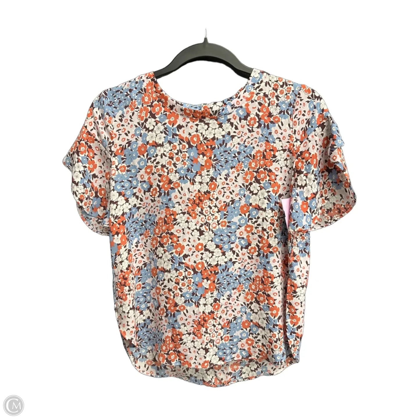 Top Short Sleeve By Loft In Floral Print, Size: Xsp
