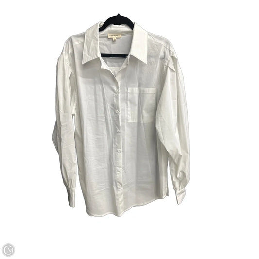 Top Long Sleeve By Ee Some In White, Size: L