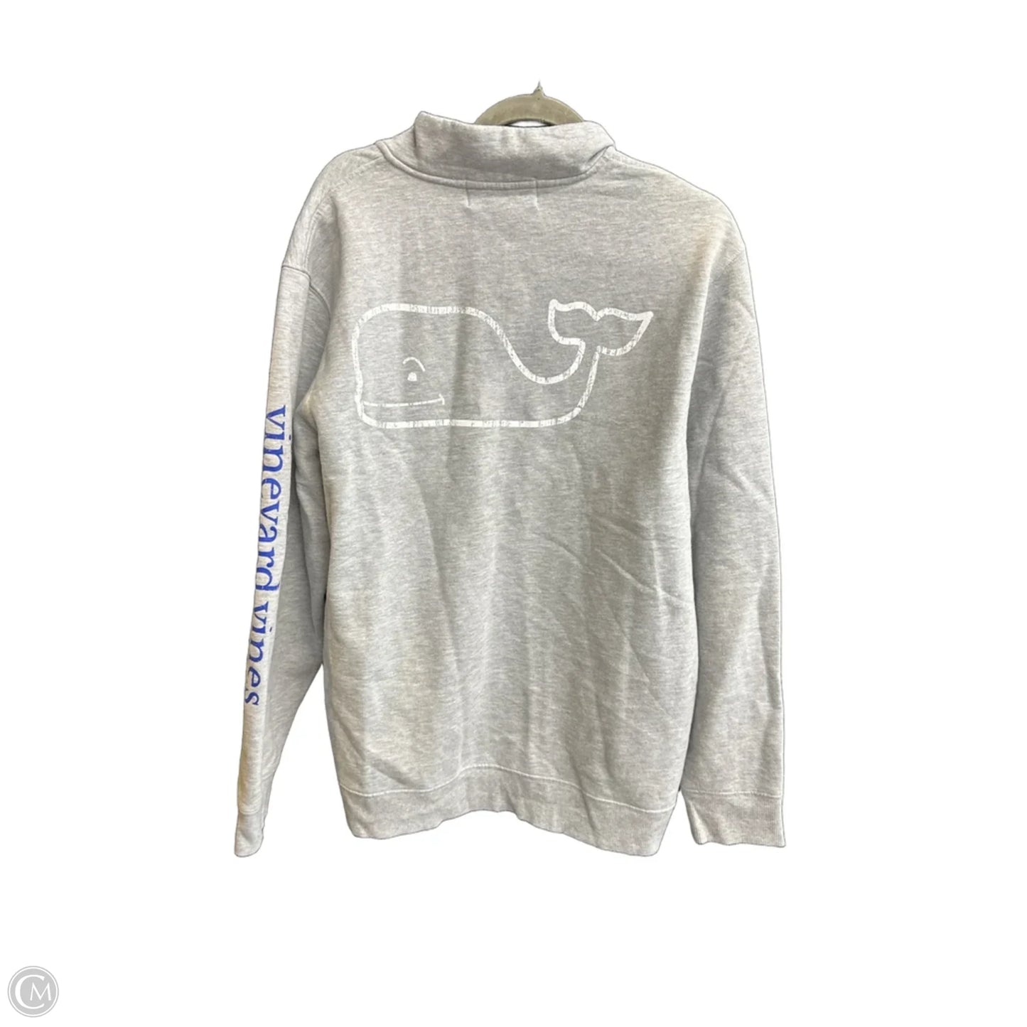 Sweatshirt Collar By Vineyard Vines In Grey, Size: L