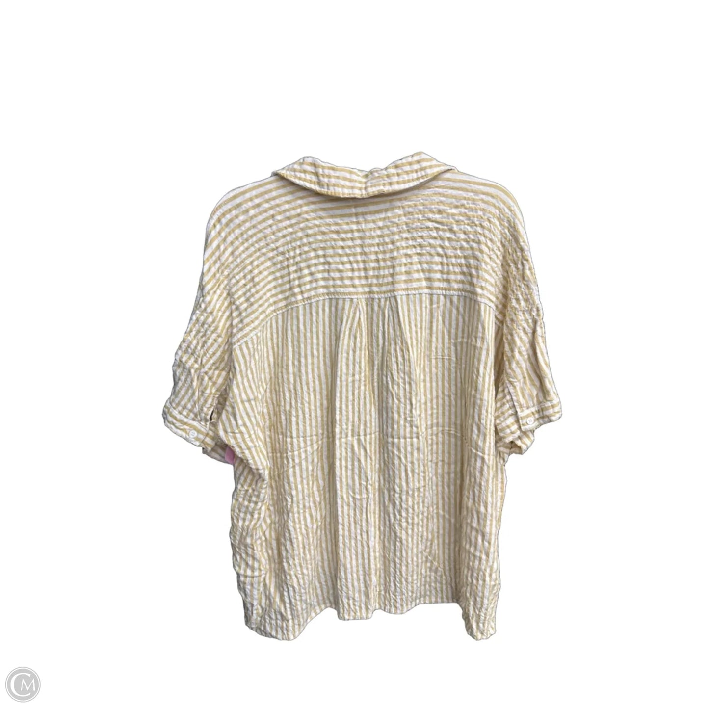 Top Short Sleeve By Max Studio In Striped Pattern, Size: Xl